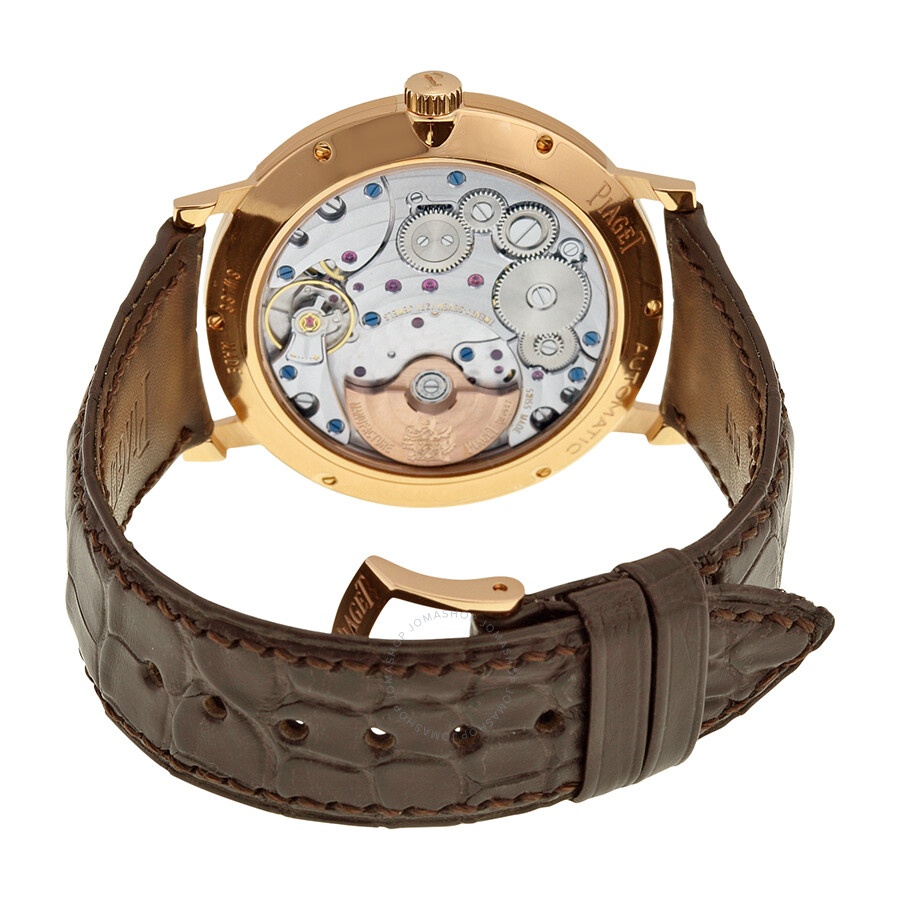 Piaget Altiplano Automatic Silver Dial Brown Leather Men's Watch G0A38131 - 3
