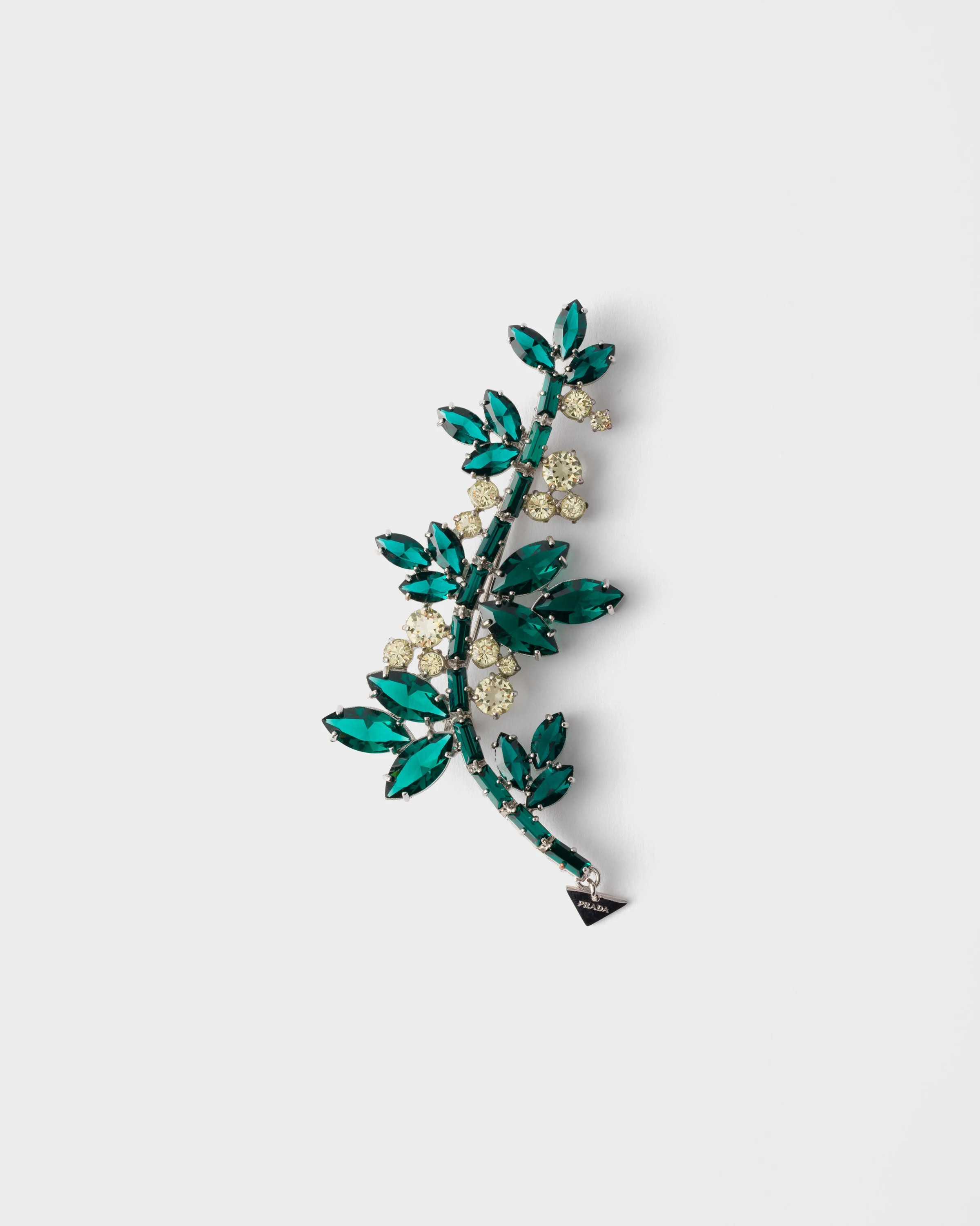 Metal brooch with crystals - 1