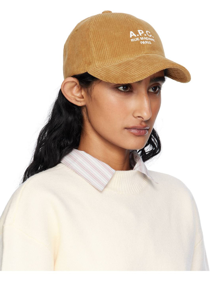 A.P.C. Tan Charlie 'Rue Madame' Baseball Cap outlook