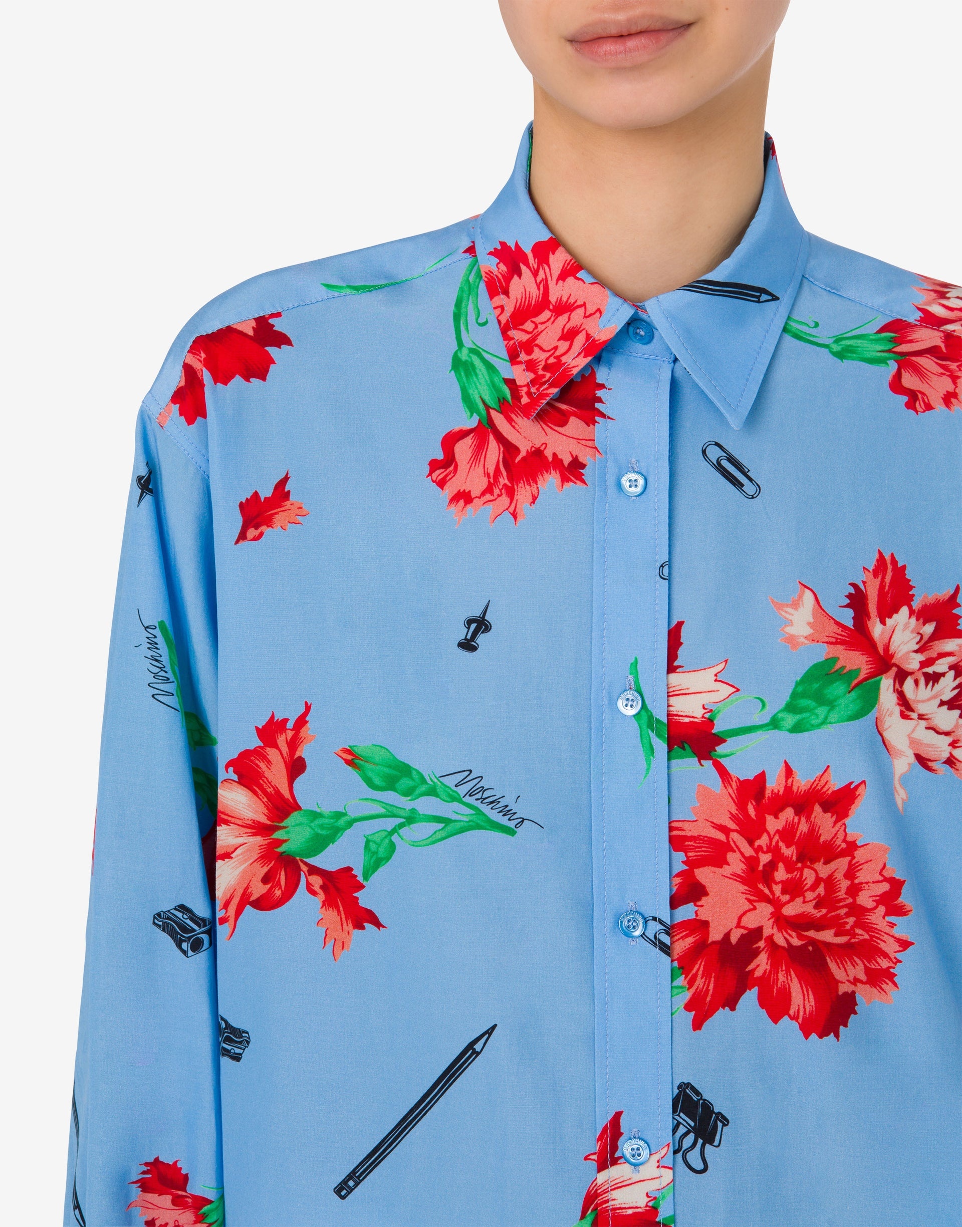 CANVAS SHIRT ALLOVER CARNATION PRINT - 3
