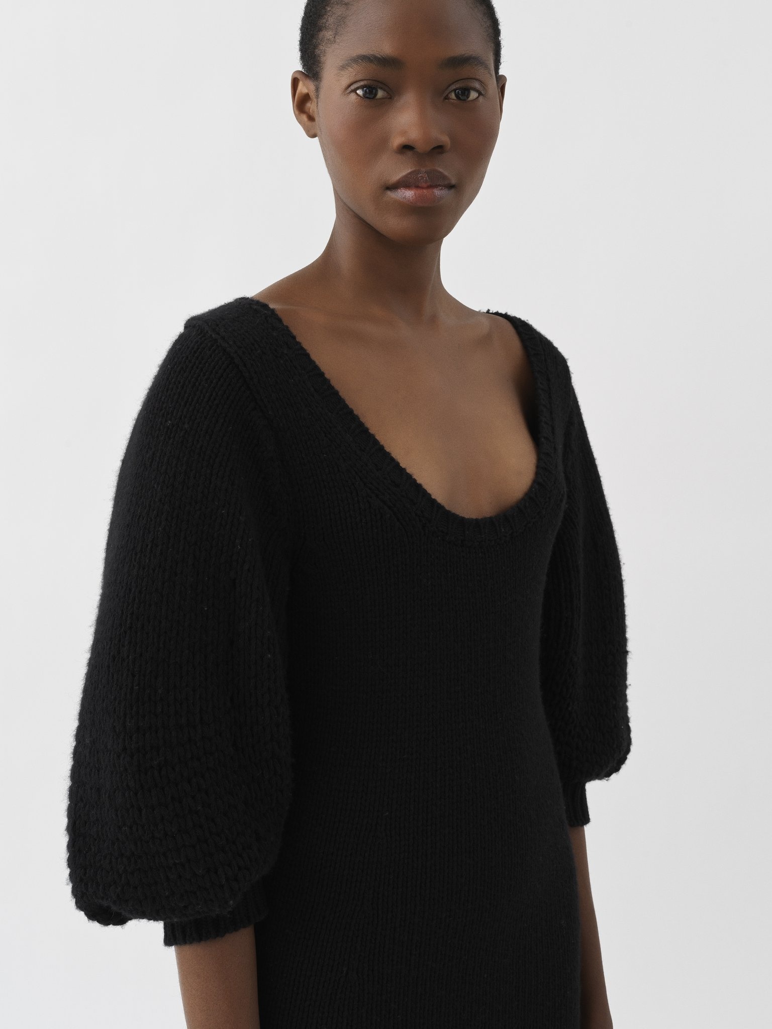 FLARED KNITTED DRESS - 6