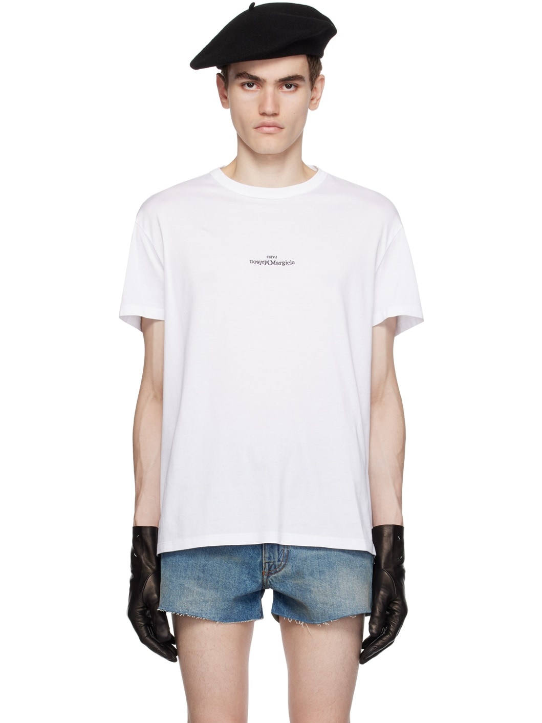 White Embroidered T-Shirt - 1