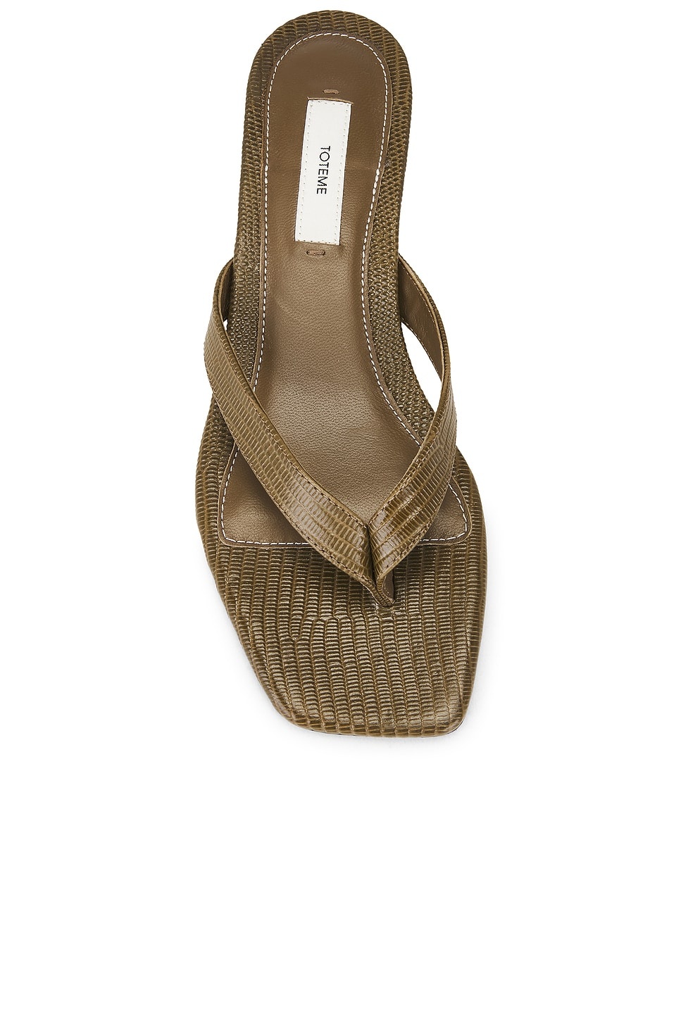 Lizard Embossed Heeled Flip Flop - 4