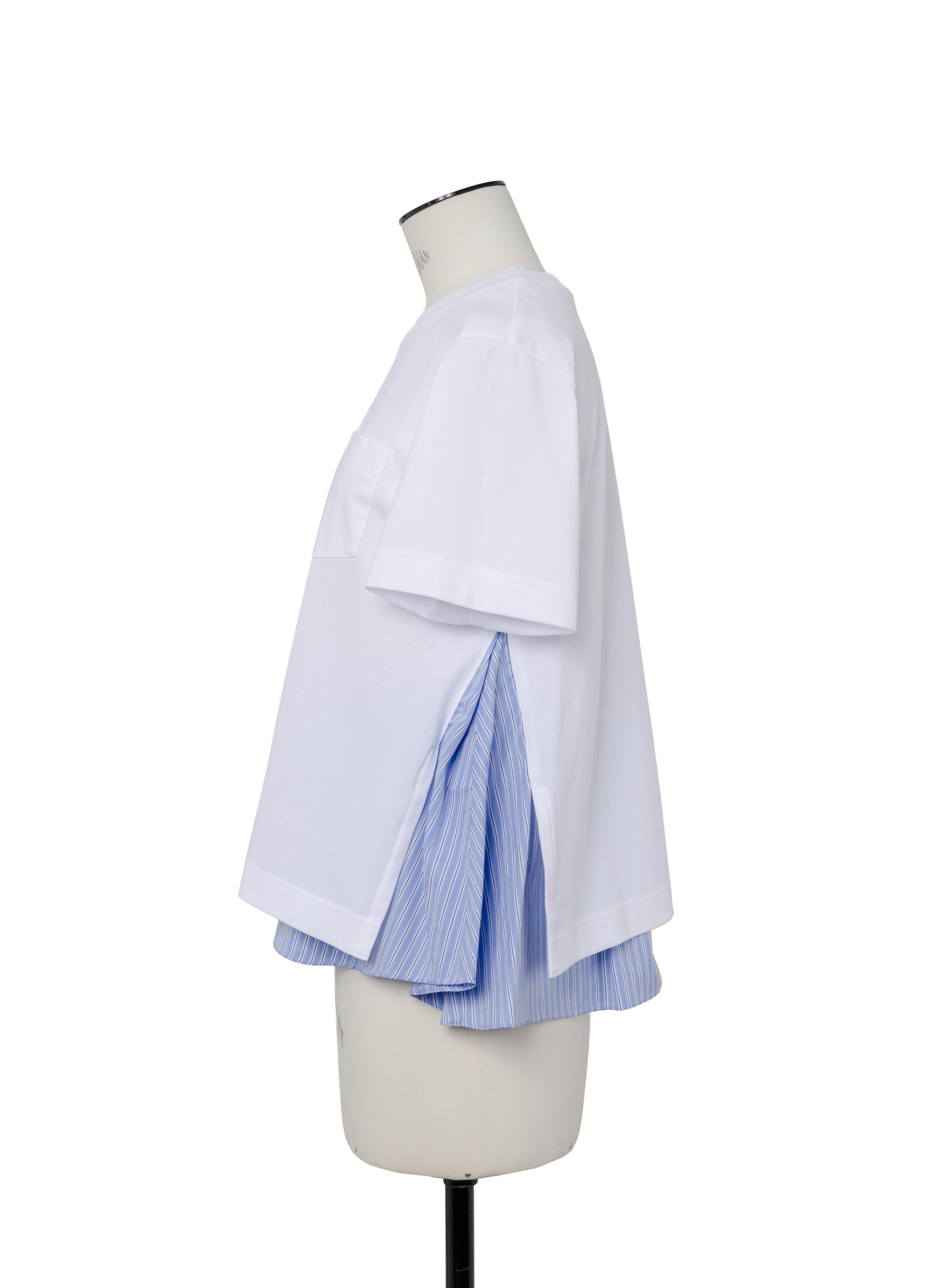 Poplin x Cotton Jersey T-Shirt - 2