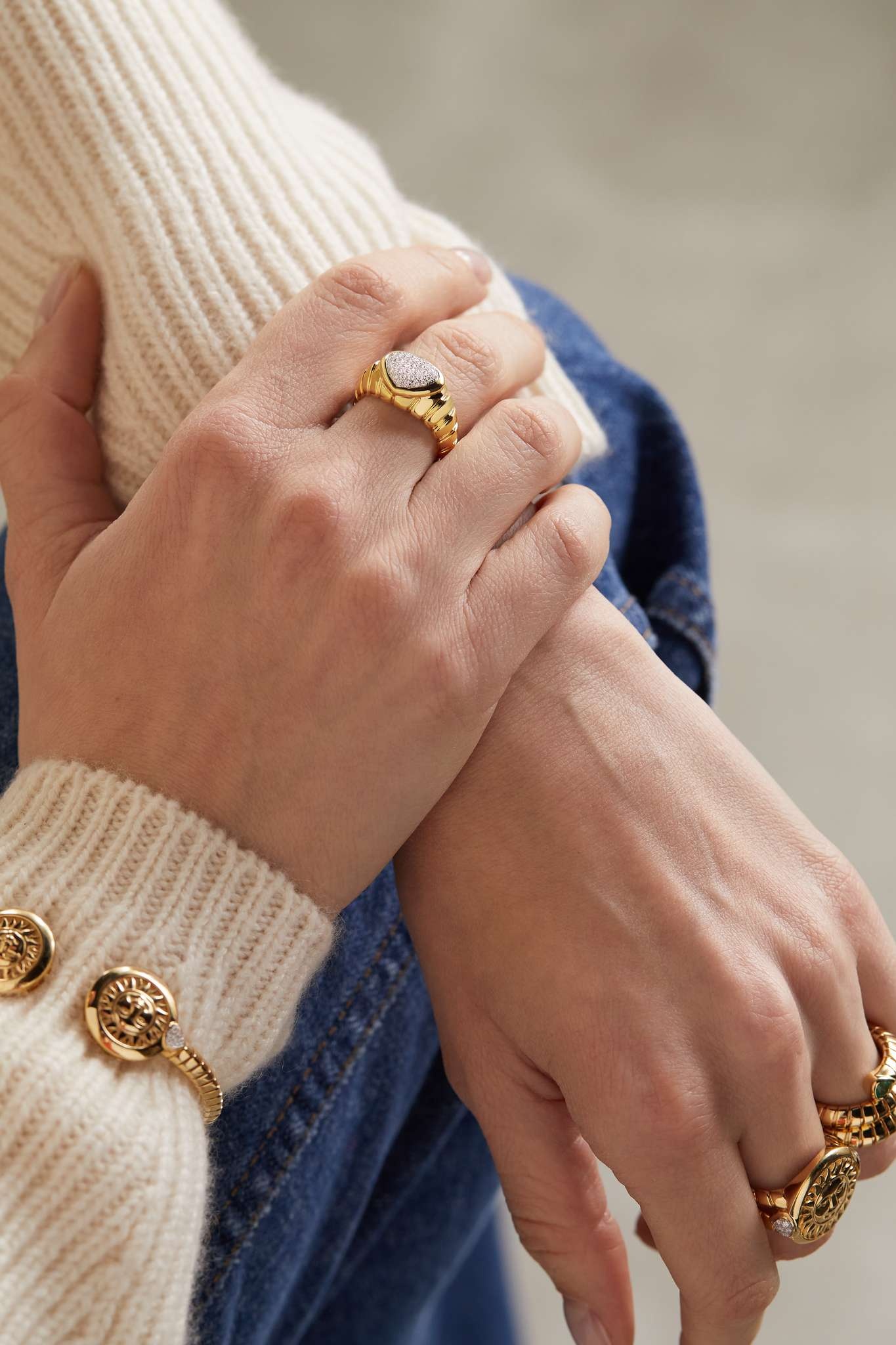 Timo 18-karat gold diamond ring - 6