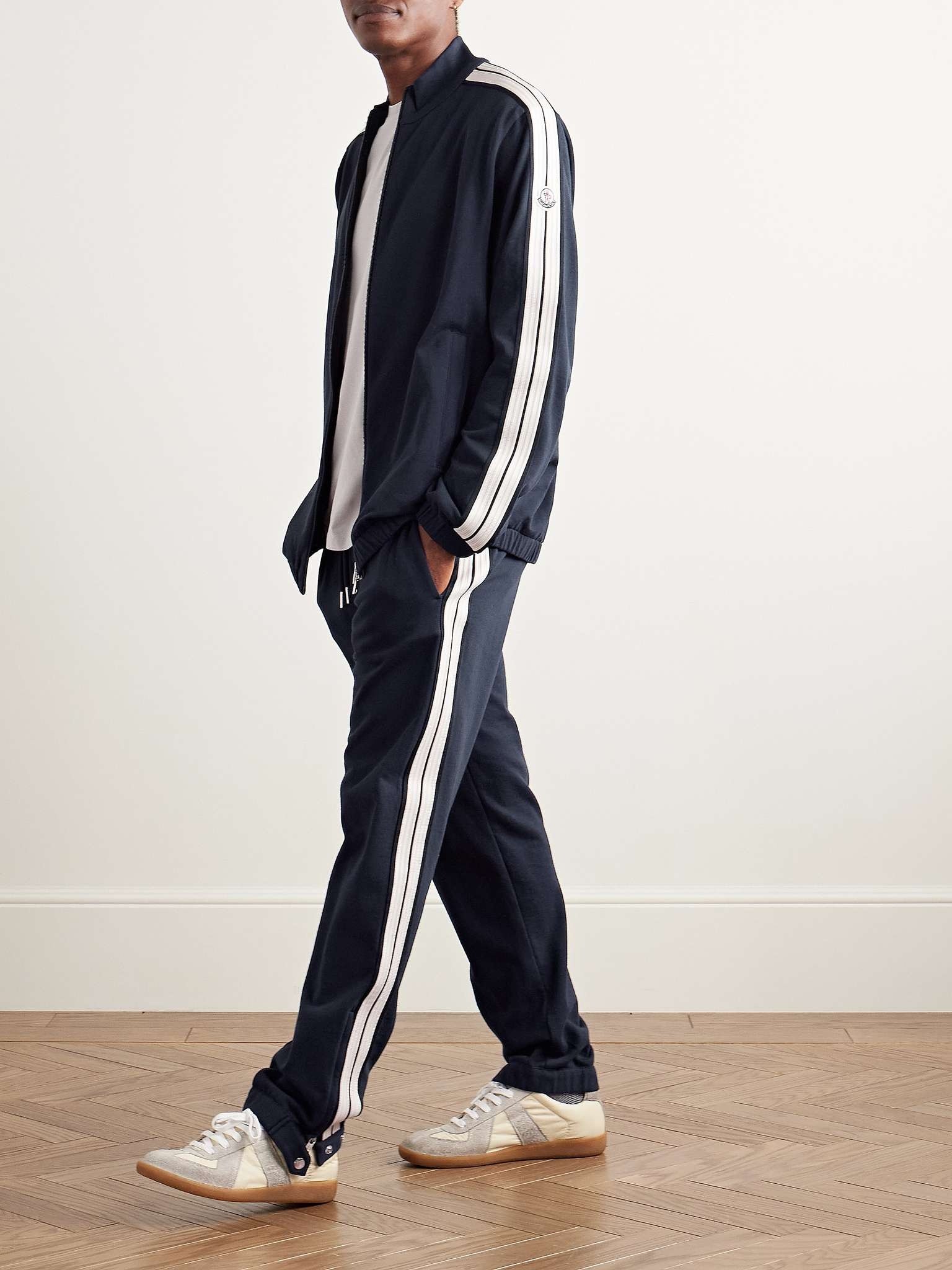 Tapered Striped Cotton-Jersey Sweatpants - 2