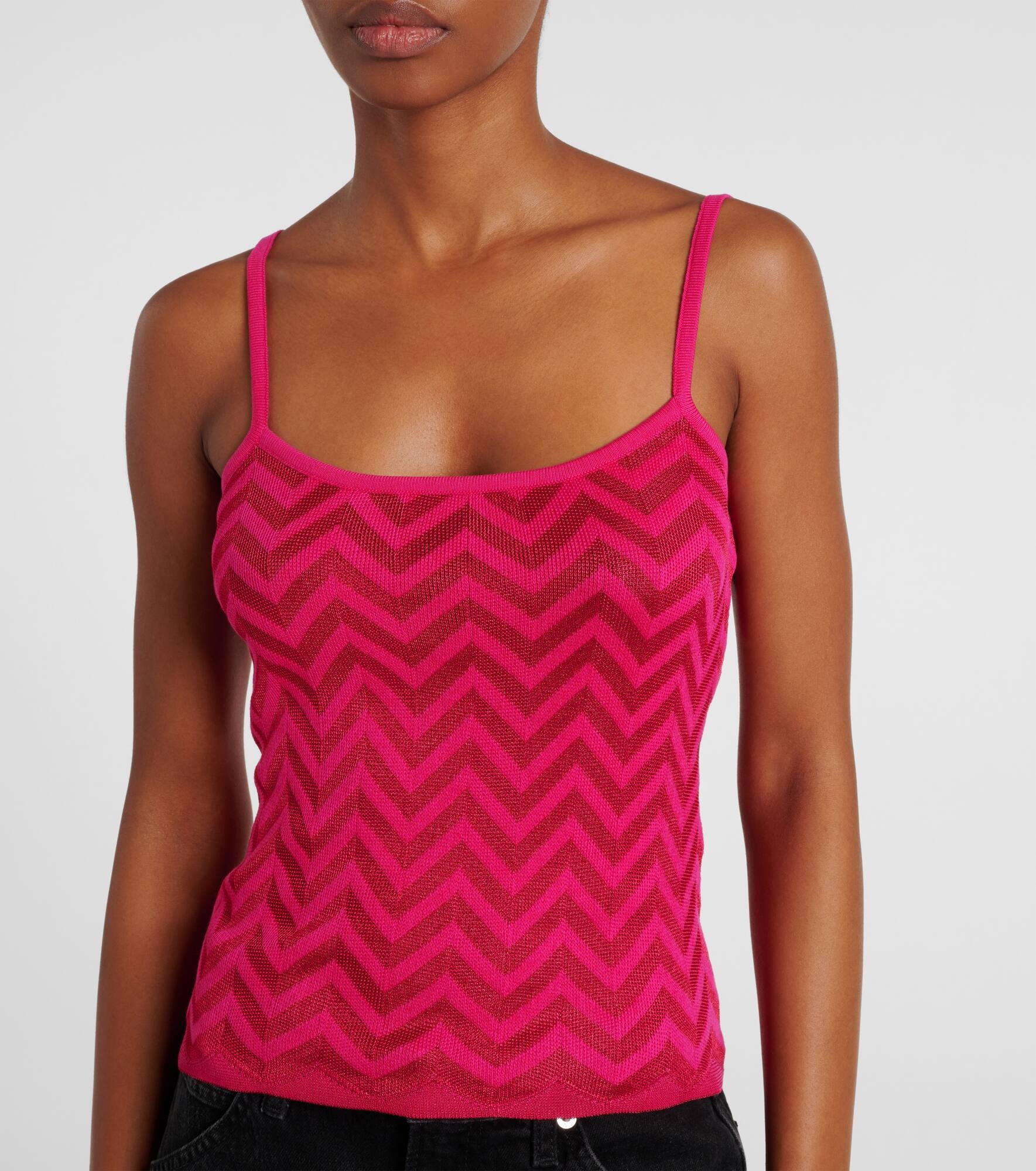 Zig Zag cotton-blend tank top - 5