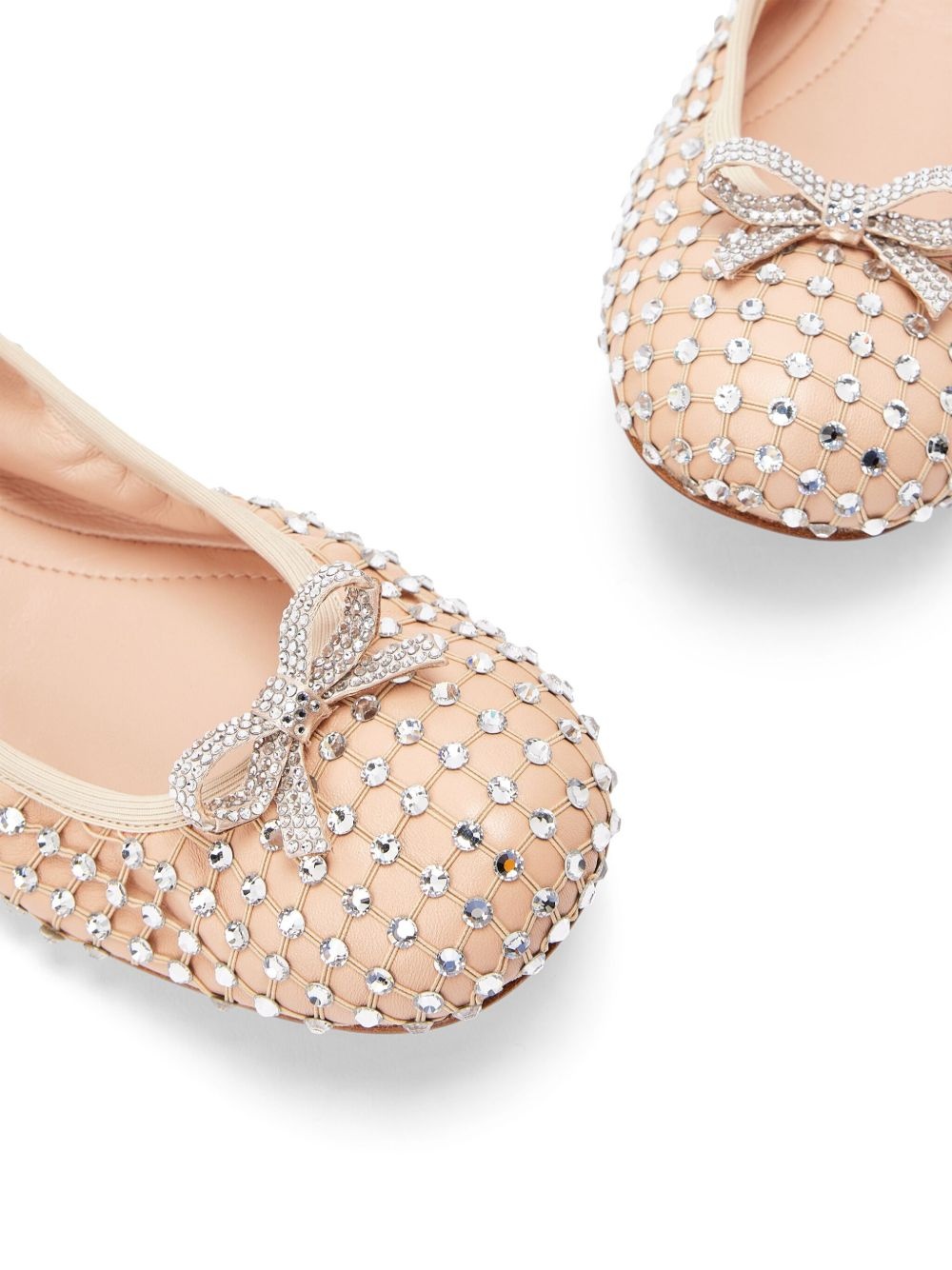 rhinestone-embellished ballerina shoes - 4