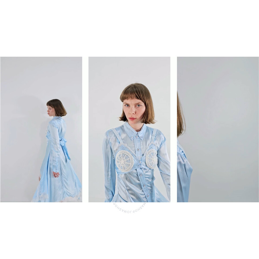 Burberry Crinkled Effect Long Sleeve Dress - 3