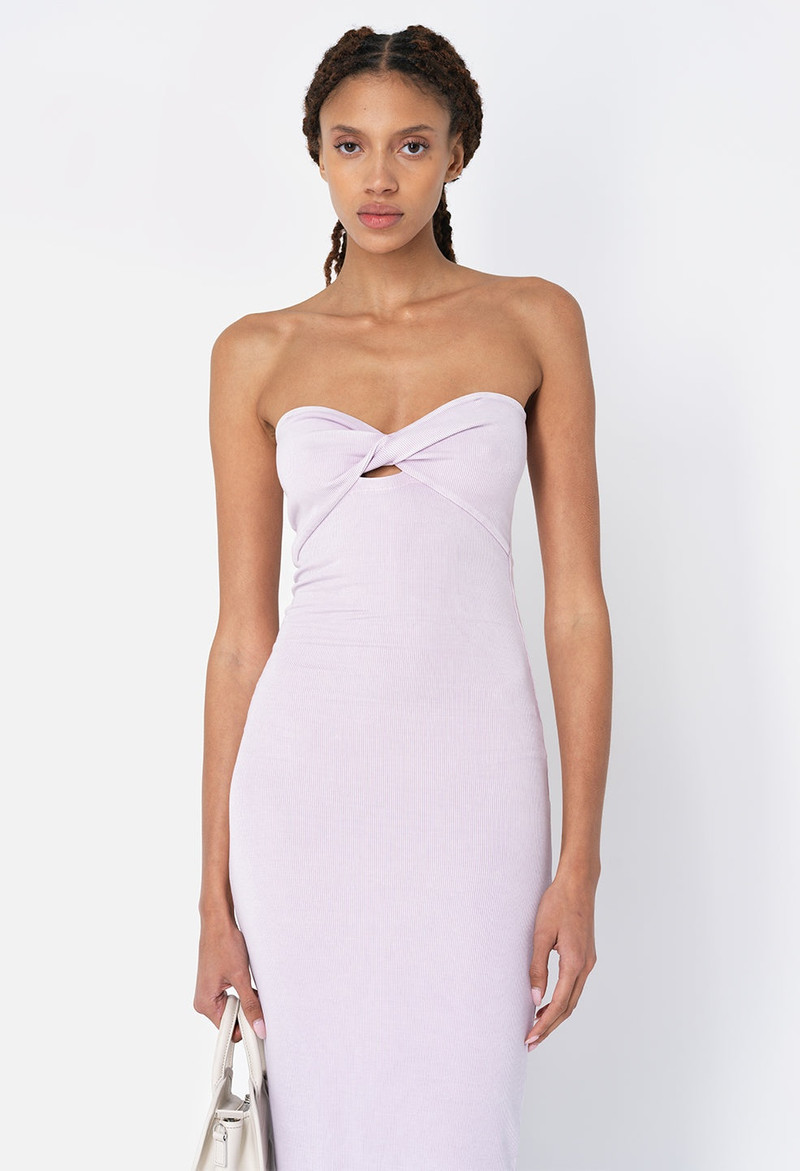 MINERAL WASH GEMINI RIB TWIST DRESS 1