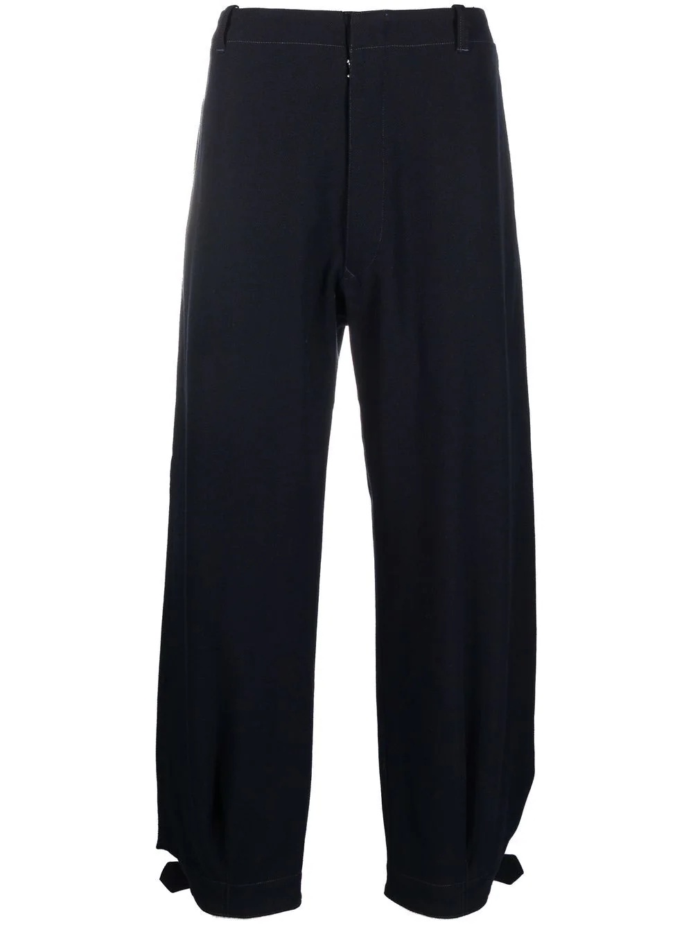 belted-ankles loose-fit trousers - 1