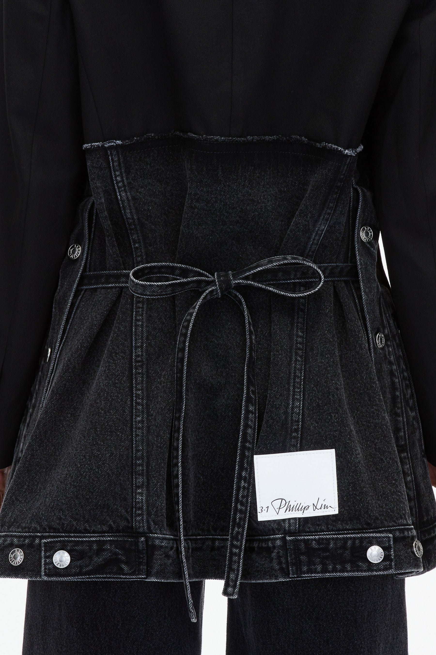 Oversized Hybrid Denim Blazer - 5