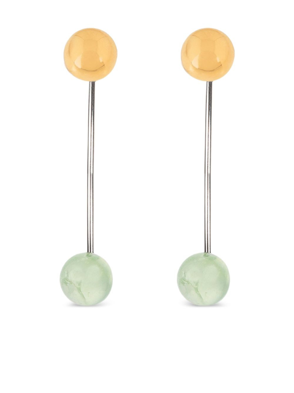 chain stud earrings - 3
