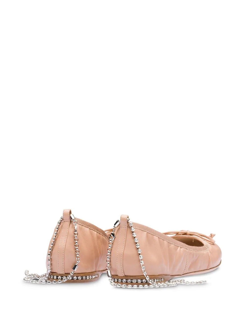 crystal-embellished ballerina shoes - 3