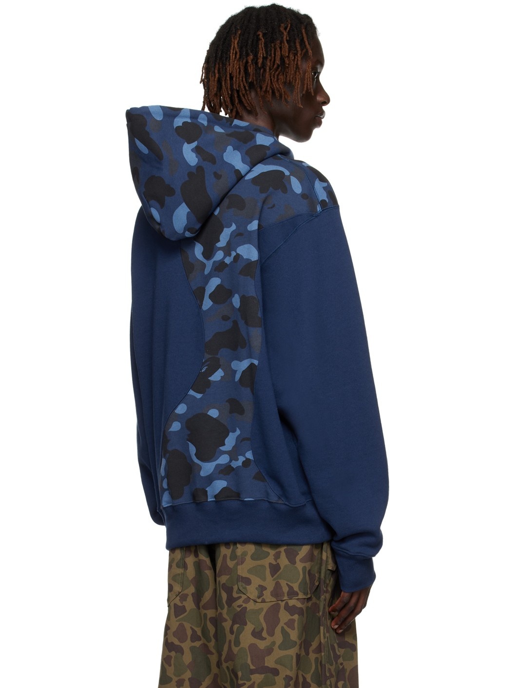 Navy Color Camo Hoodie - 3