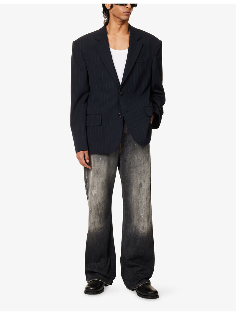 Acne Studios Trafalgar Wide-leg Brand-Patch Denim Jeans outlook