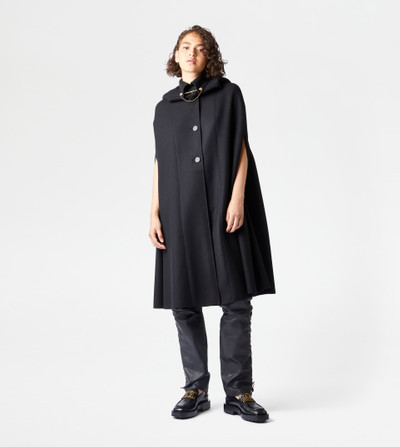Tod's CAPE WITH BROOCH - BLACK outlook