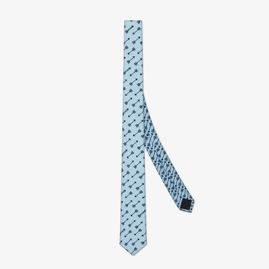 Light blue silk tie - 1