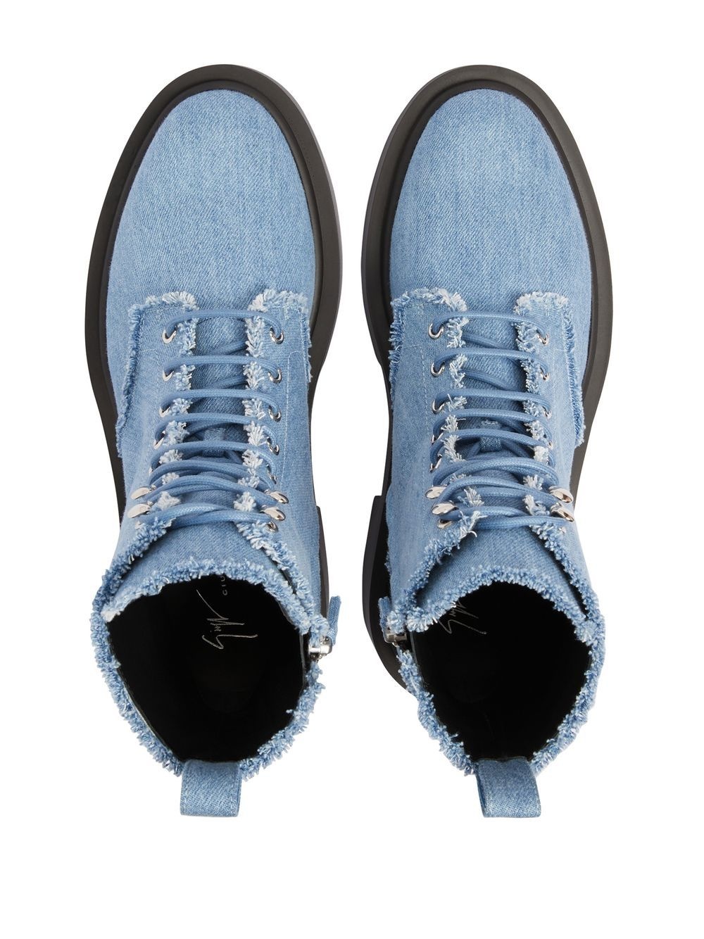 Adric frayed denim ankle boots - 4