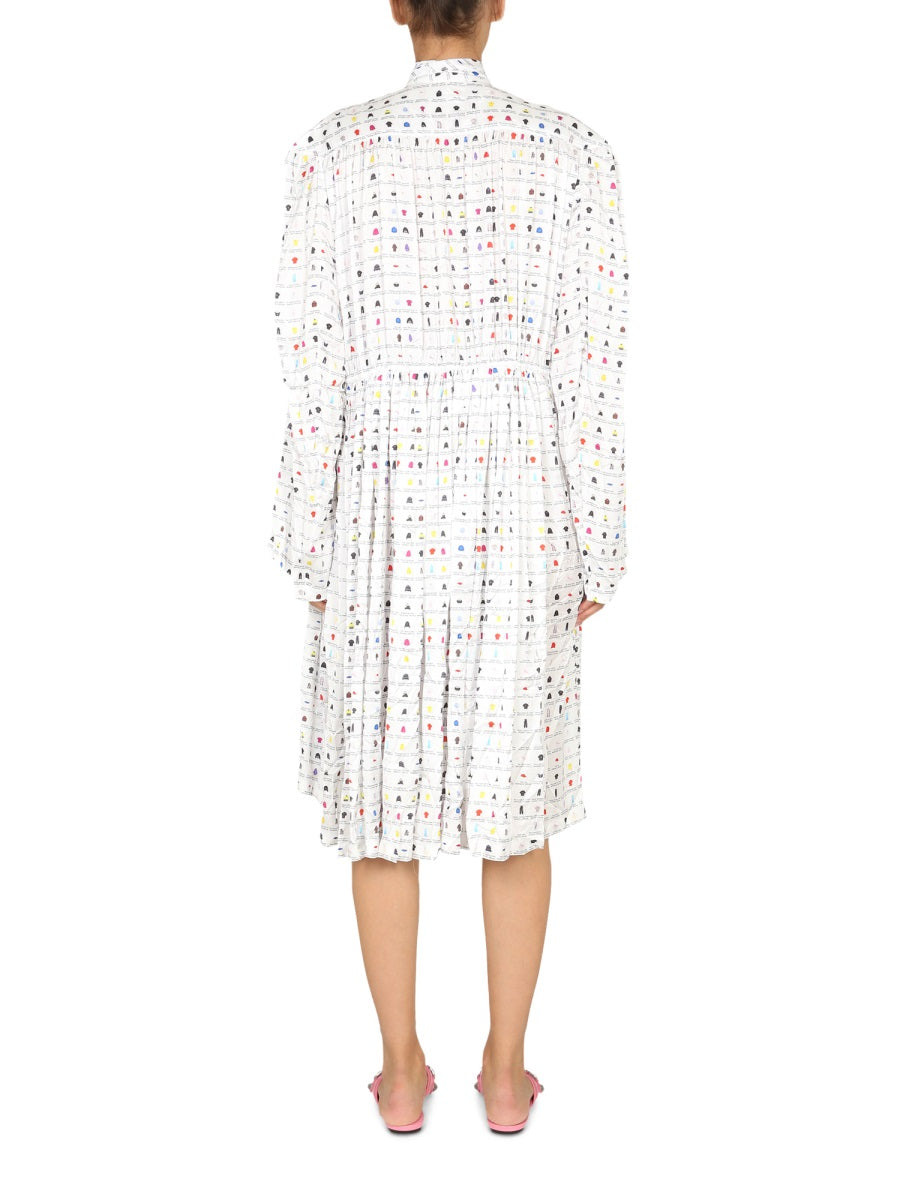 Balenciaga Women "Paper Crush Floral" Dress - 2