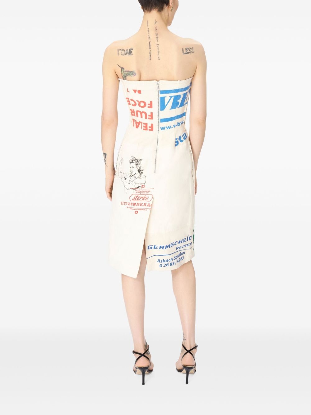 Regenerated Tote Bags midi dress - 2
