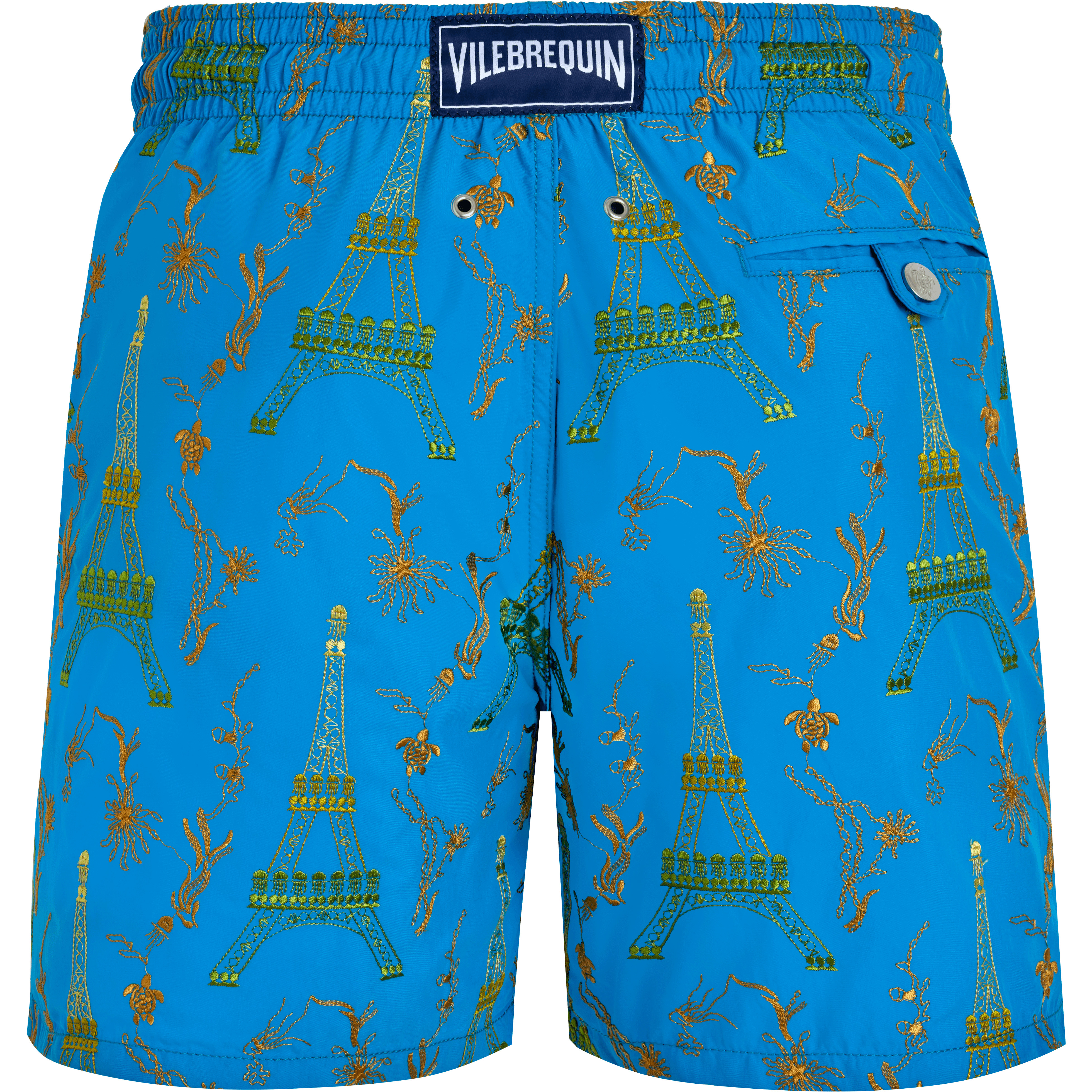 Men Swim Trunks Embroidered Poulpe Eiffel - Limited Edition - 2