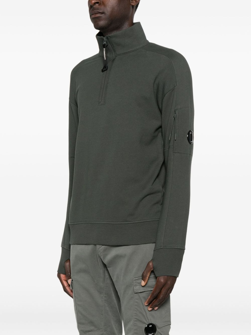 high half-zip neck sweatshirt - 3