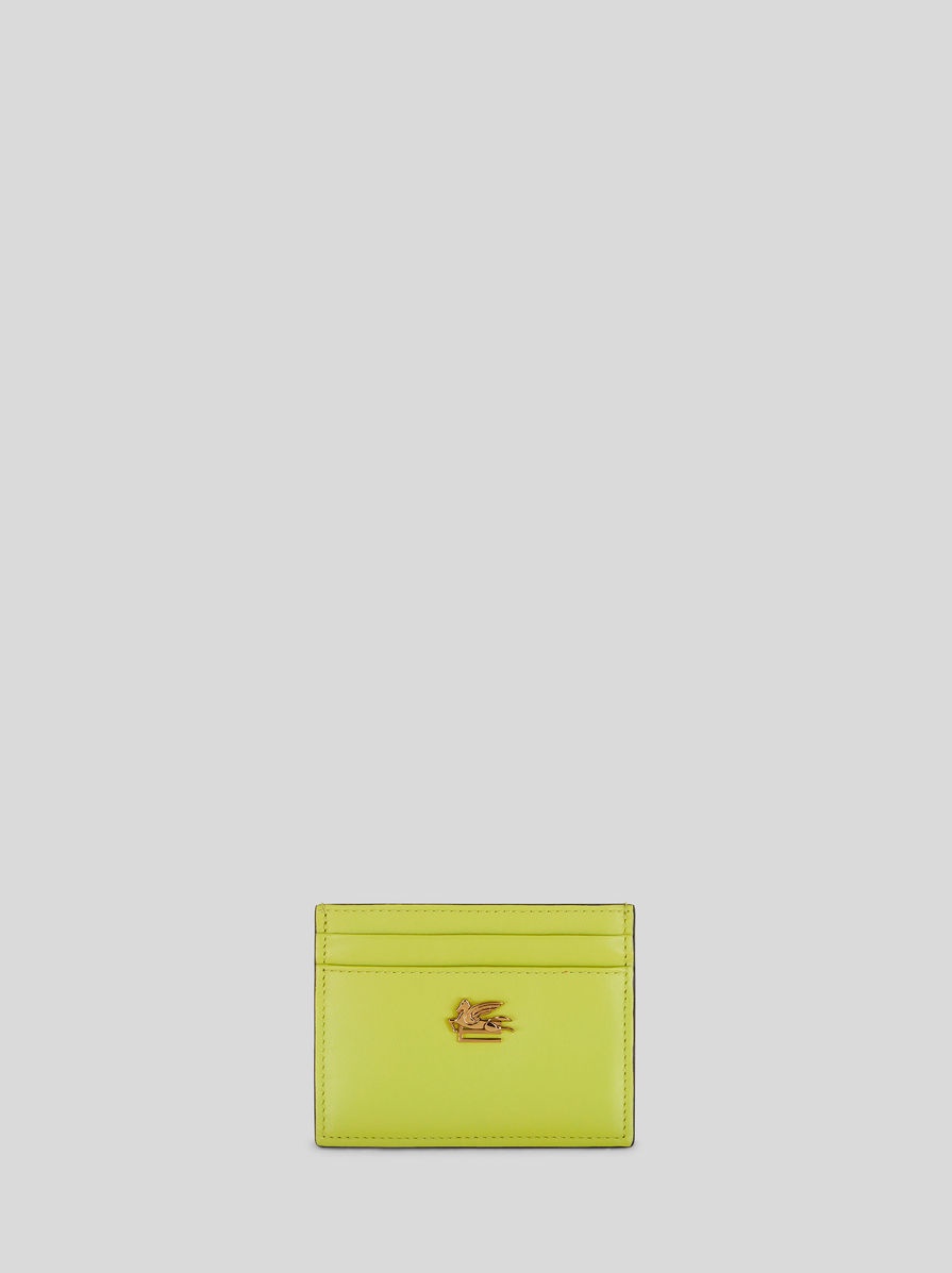 LEATHER CREDIT CARD HOLDER WITH PEGASO - 1