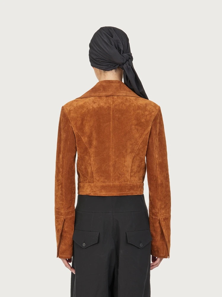 SUEDE CROPPED JACKET - 4