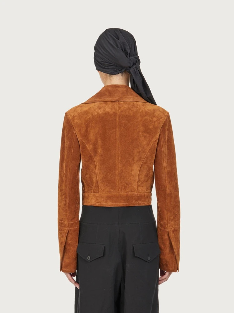 SUEDE CROPPED JACKET 4