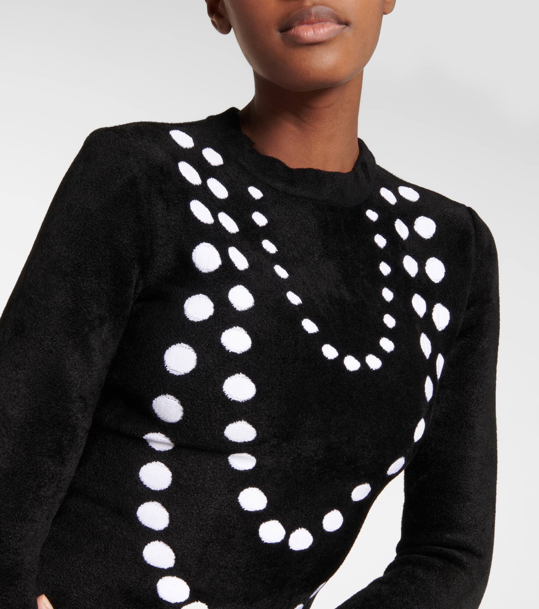 Jacquard wool-blend minidress - 4