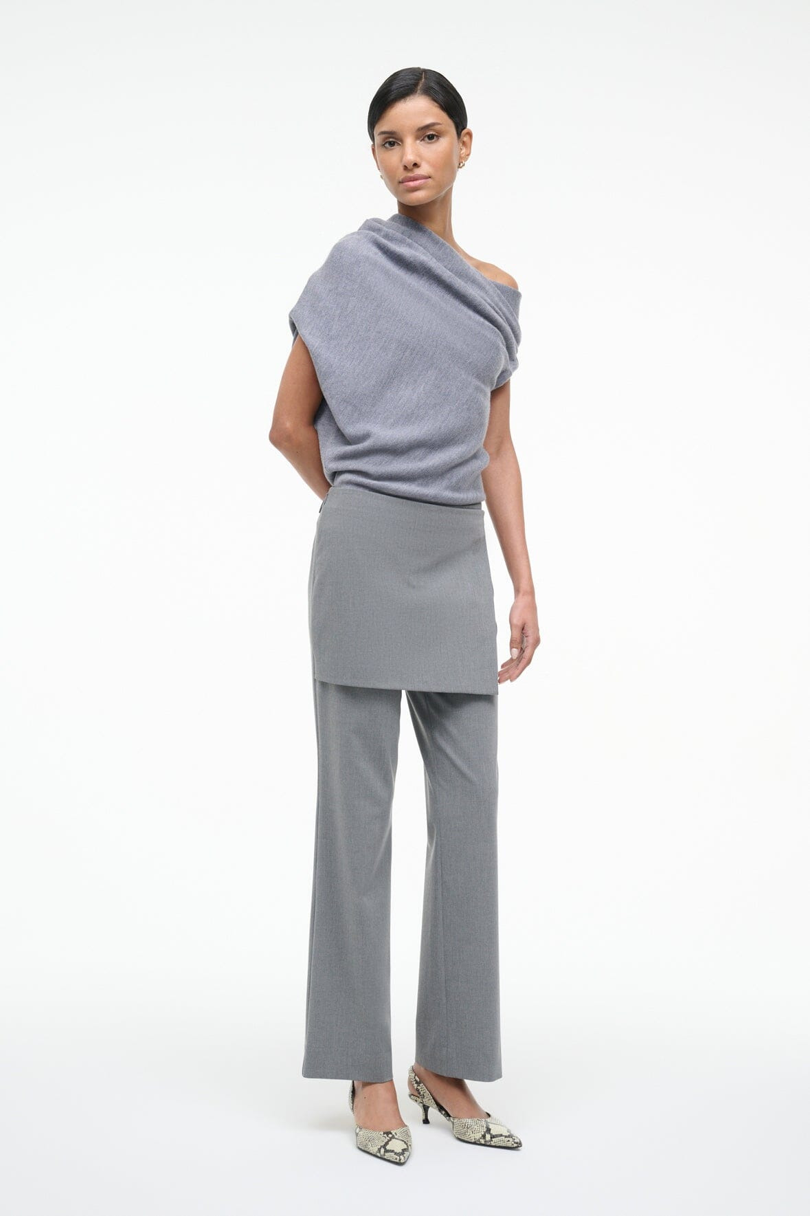 STAUD MABEL SWEATER HEATHER GREY - 4