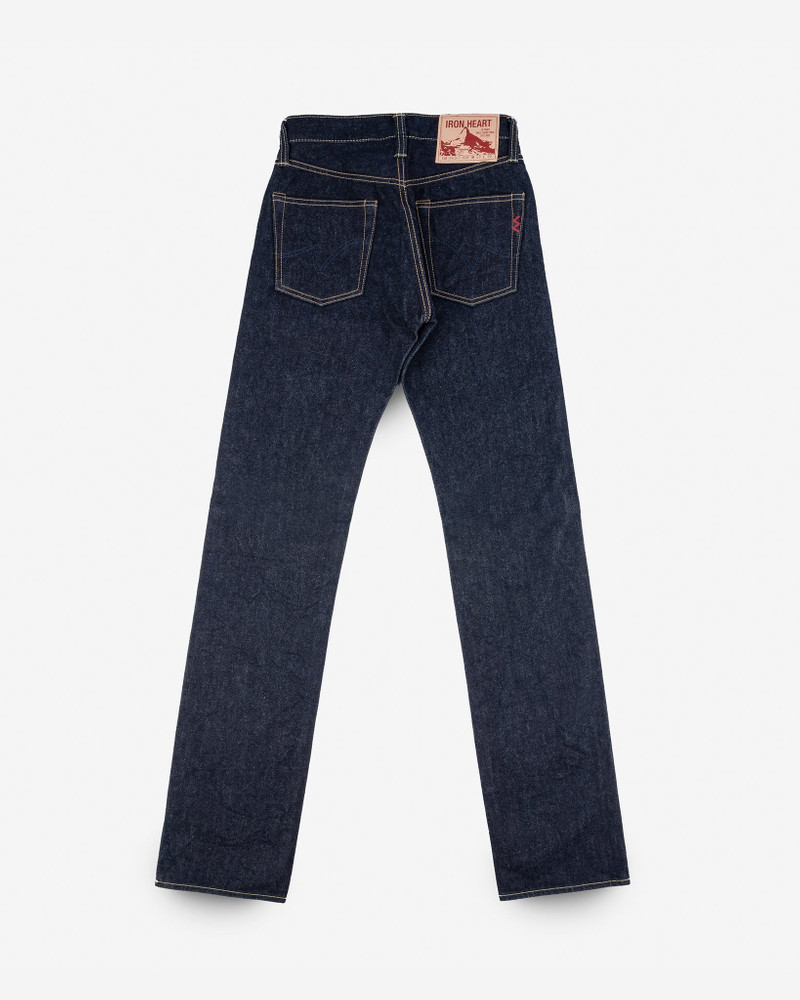 IHXSJF-634 14OZ IRON HEART X SJF SELVEDGE DENIM STRAIGHT CUT JEANS - INDIGO 5