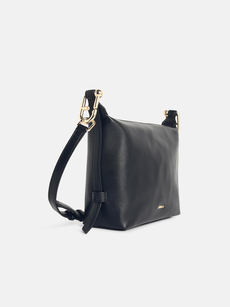 FURLA 'TONIE' MINI SHOULDER BAG IN BLACK LEATHER outlook