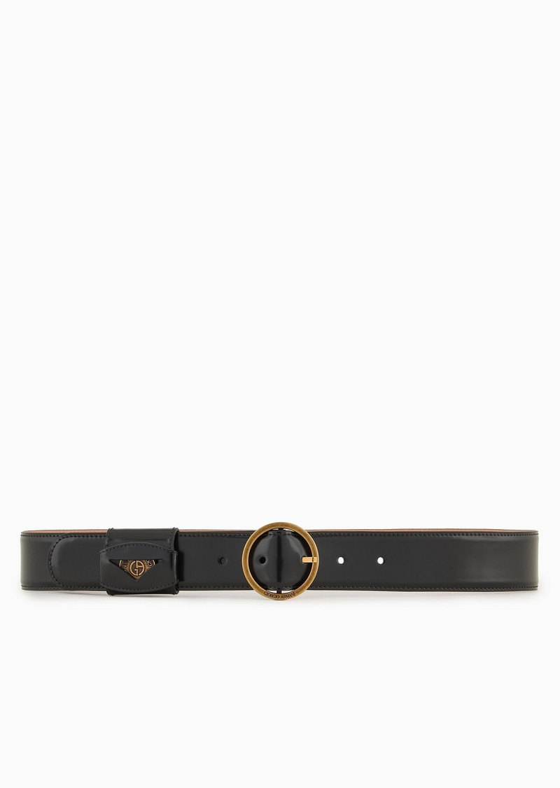 Brushed leather belt 3