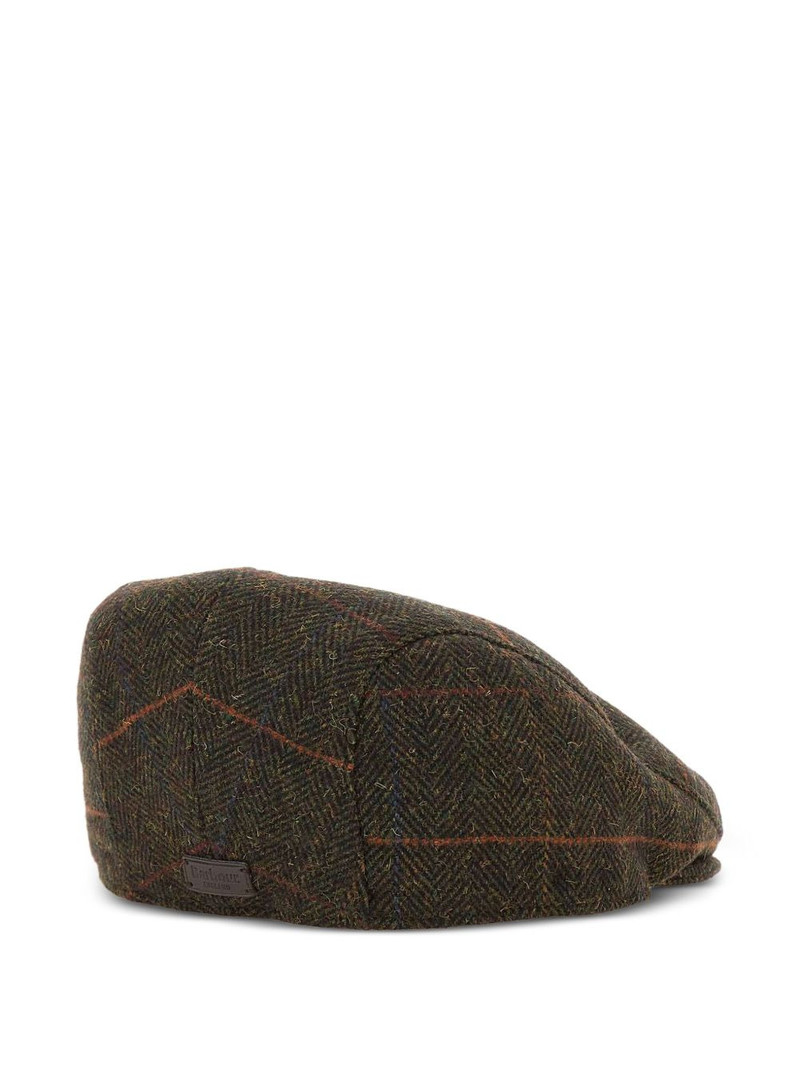 Barbour herringbone-pattern beret outlook