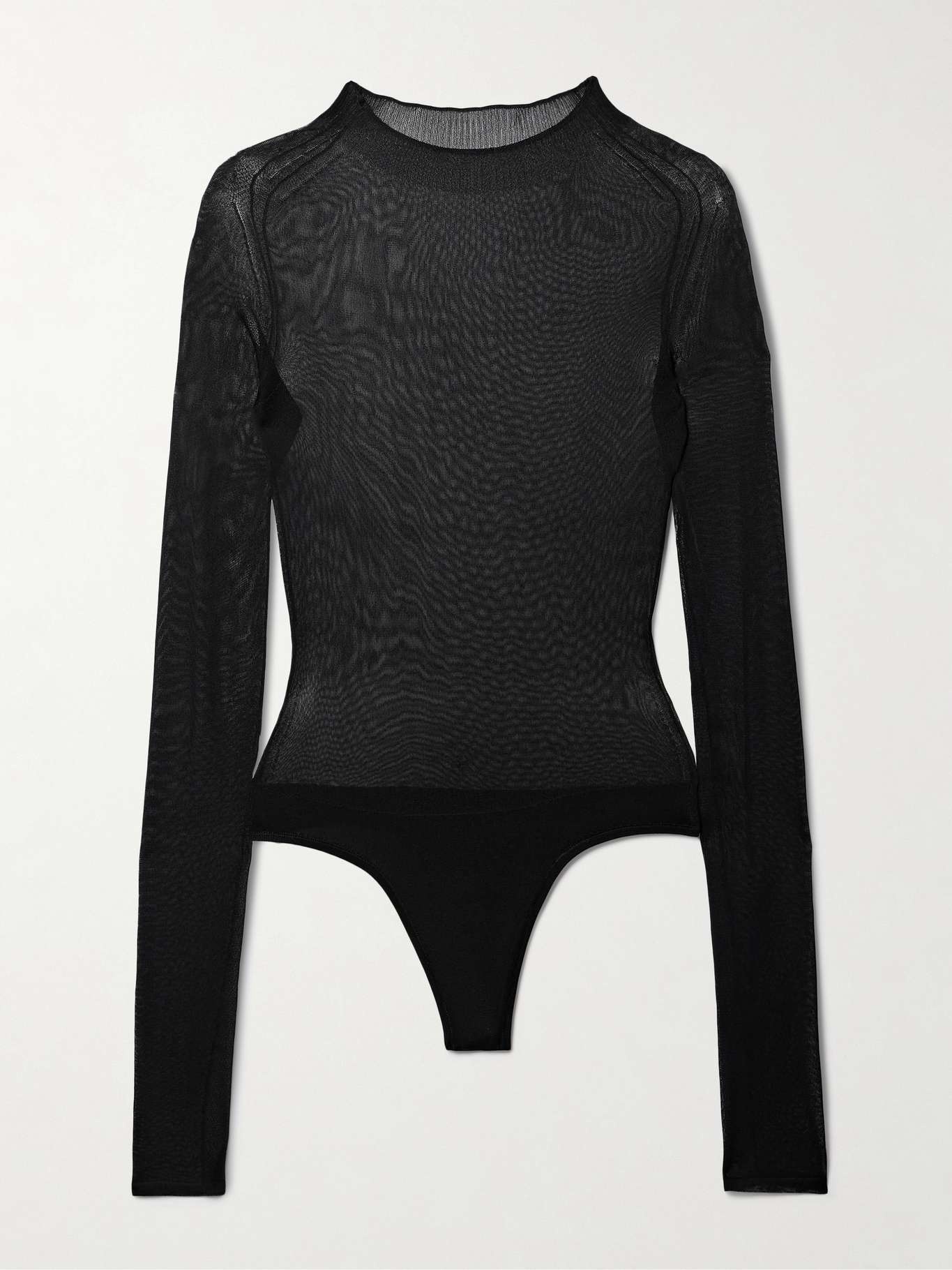 Enzo silk-blend thong bodysuit - 1