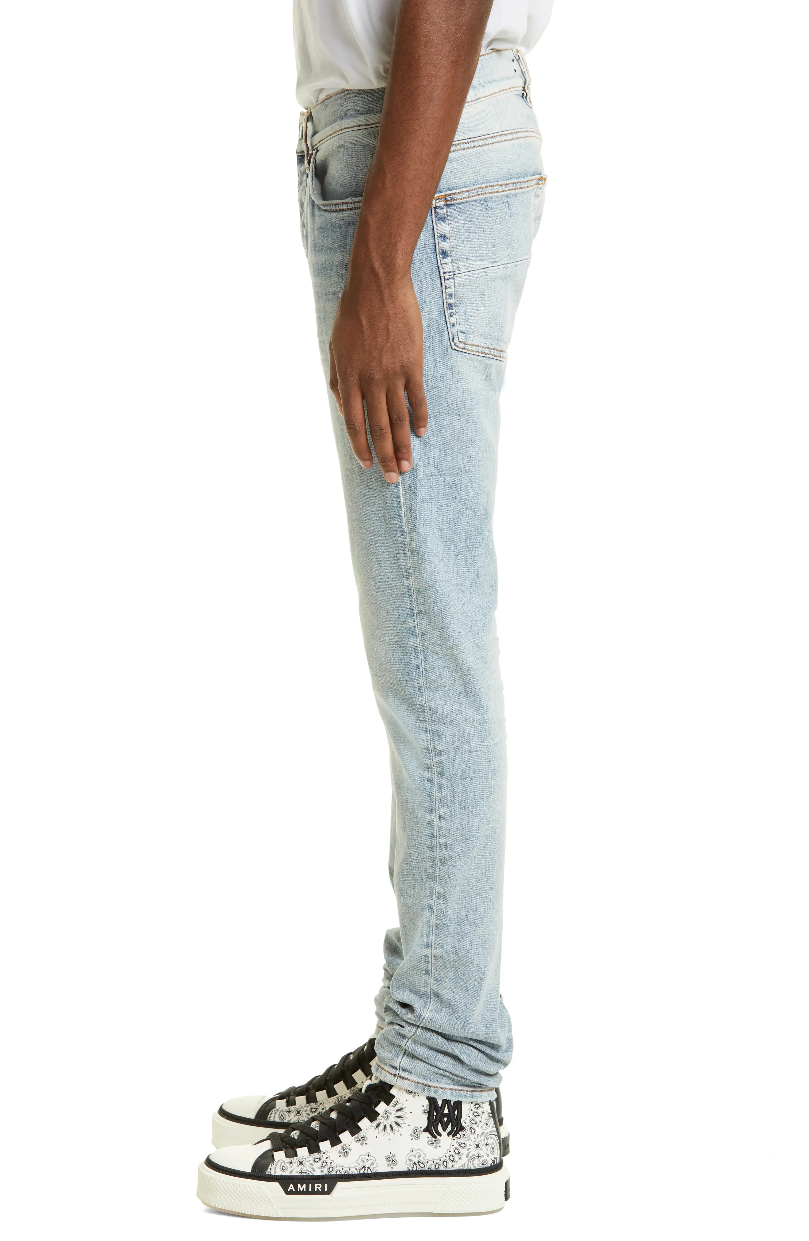 Stack Distressed Slim Fit Jeans - 3