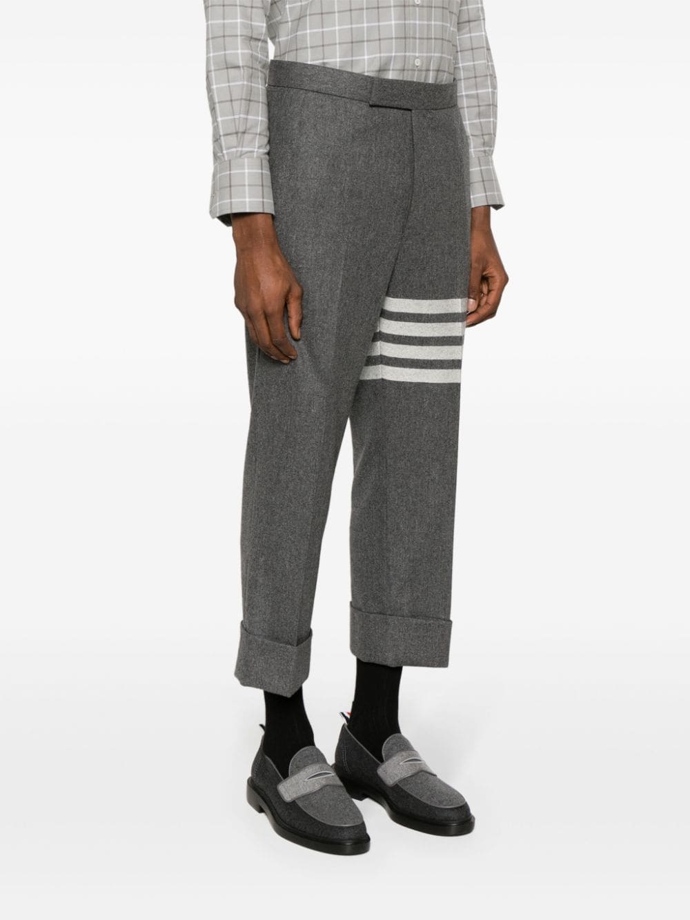 low-rise drop-crotch tailored trousers - 3
