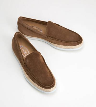 Tod's SLIP-ONS IN SUEDE - BROWN outlook