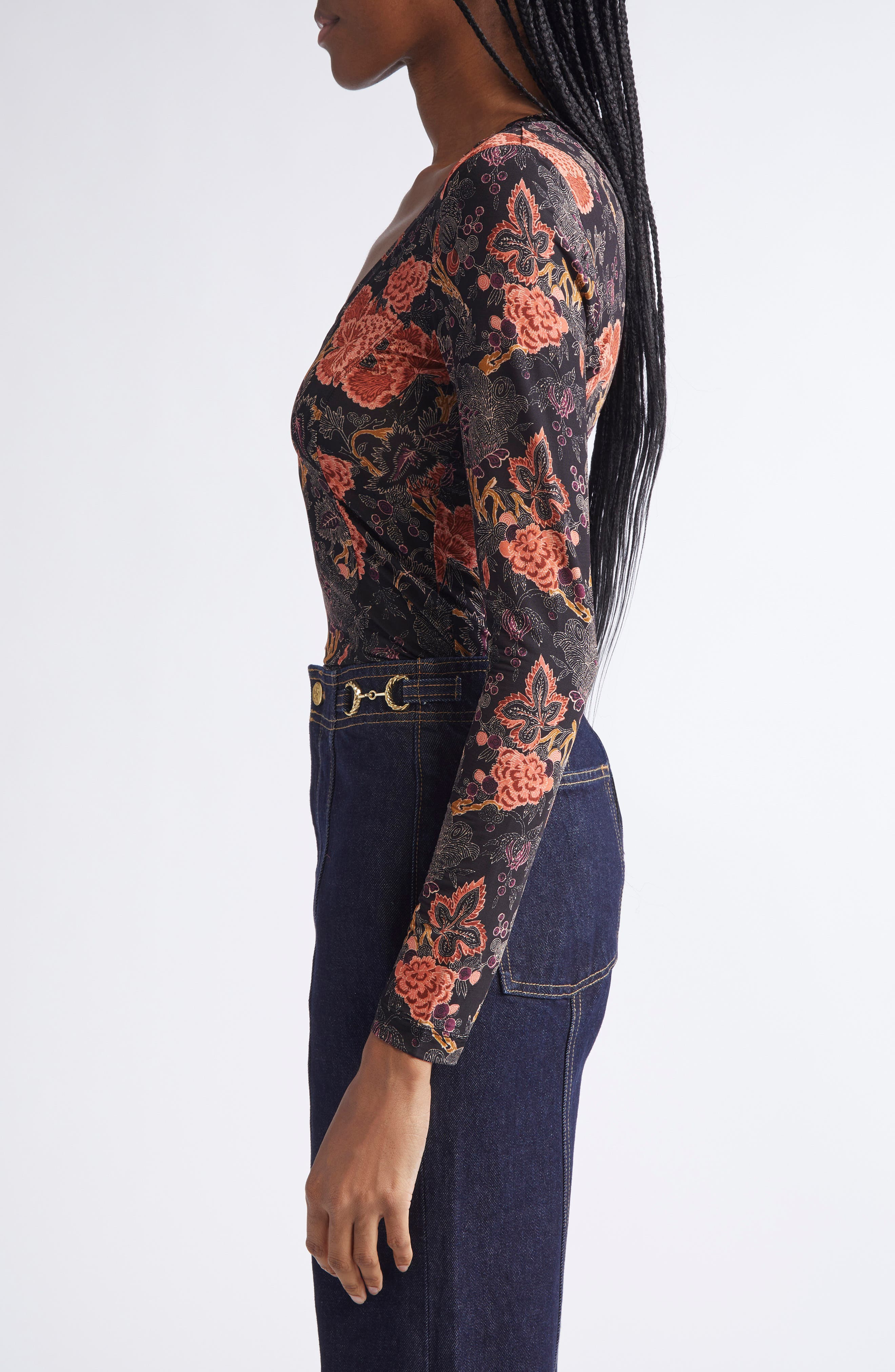 Ulla Johnson Aris Long Sleeve Knit Top in Night Lily at Nordstrom - 3