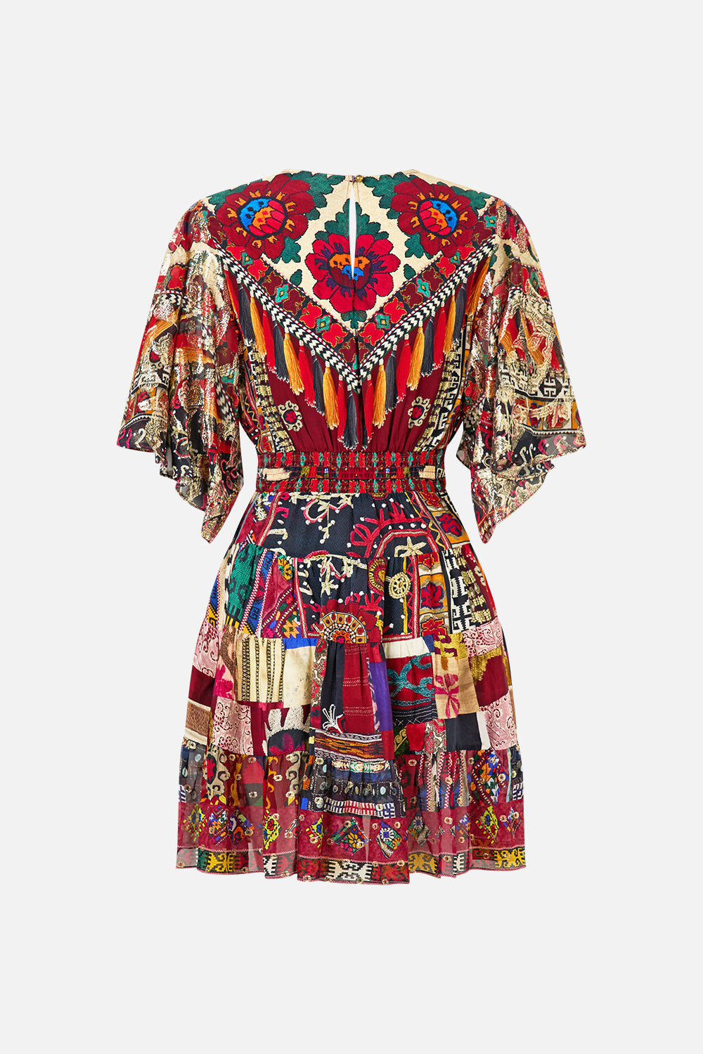 TIERED SKIRT MINI DRESS - 7