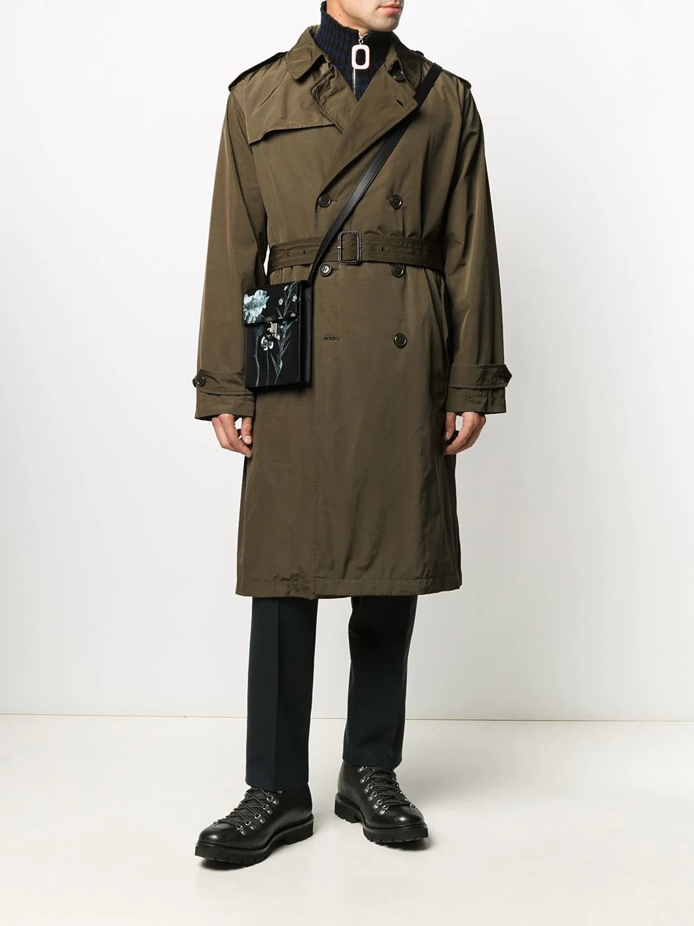 belted trench coat - 2