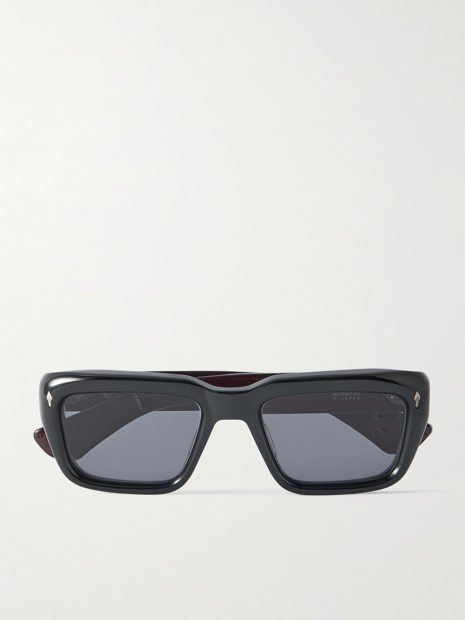 Walker Rectangular-Frame Acetate Sunglasses Black - 1