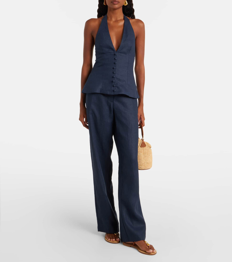 FAITHFULL Lulea linen wide-leg pants outlook