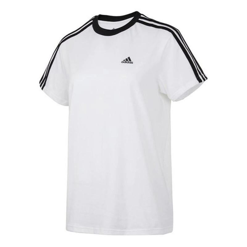 (WMNS) adidas Essentials 3-Stripes 티셔츠 아시아 Sizing 'White Black' H10201 1