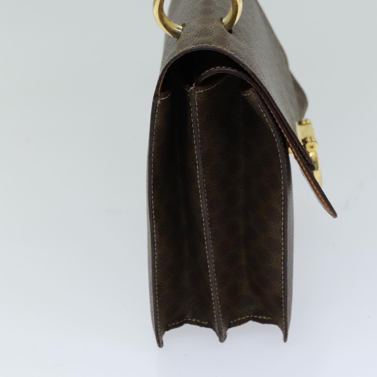 CELINE Macadam Canvas Hand Bag Pvc Brown - 4