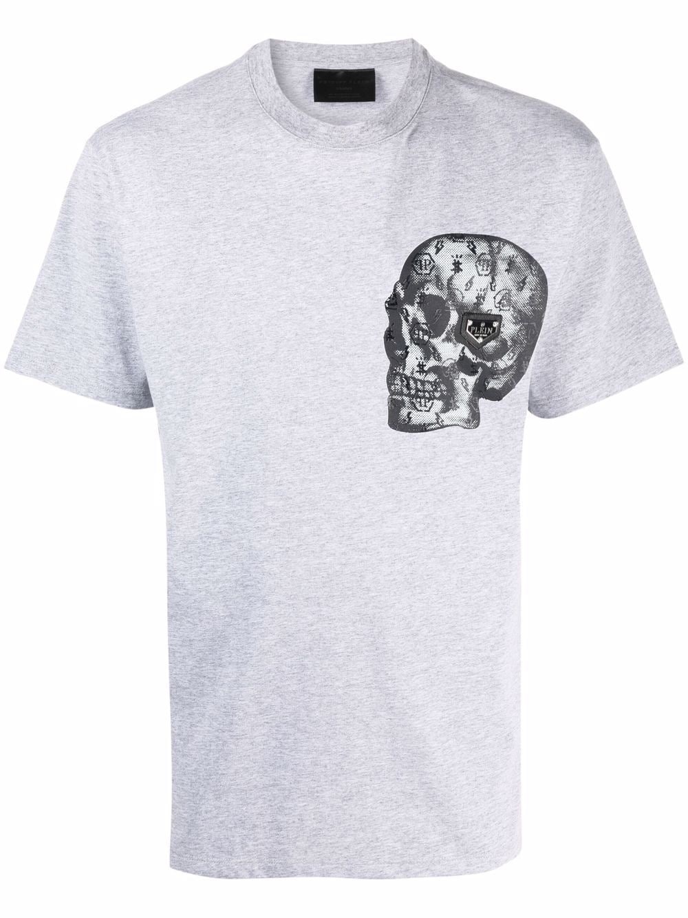 skull-print cotton-blend T-shirt - 1