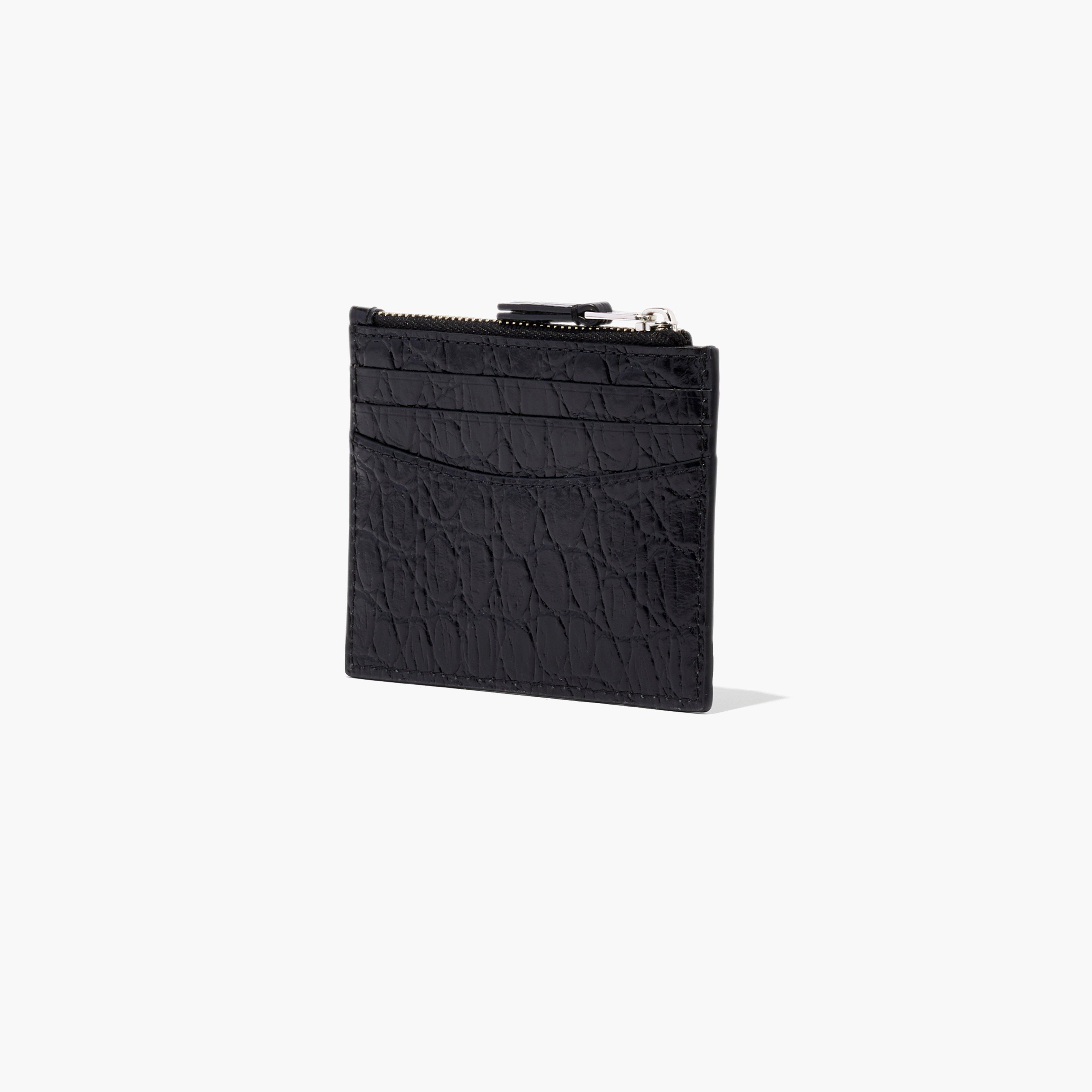 THE SLIM 84 CROC-EMBOSSED ZIP CARD CASE - 2