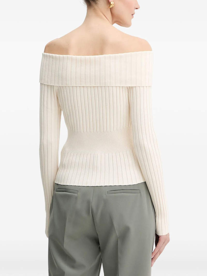 off-shoulder zip knitwear 3
